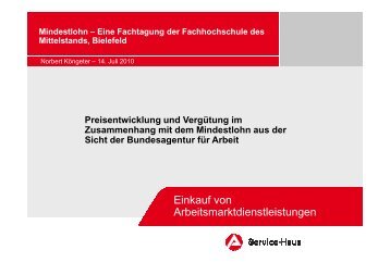 Einkauf von Arbeitsmarktdienstleistungen - Fachhochschule des ...