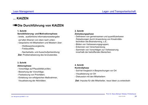 Lean Management - Prof. Dr. Heinz-Michael Winkels