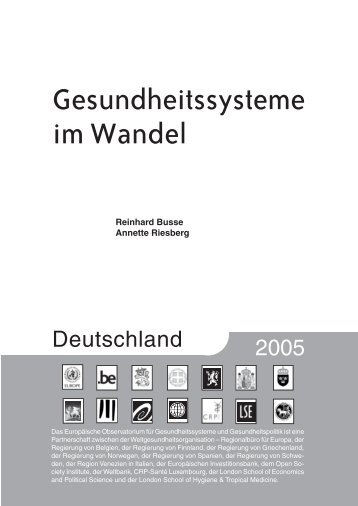 Gesundheitssysteme im Wandel - Deutschland 2005