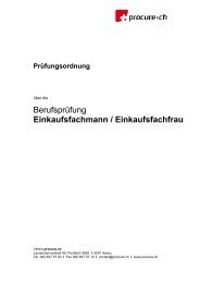 Berufsprüfung Einkaufsfachmann / Einkaufsfachfrau - Procure.ch