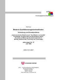 Moderne Qualitätsmanagementmethoden: - artec - Universität Bremen