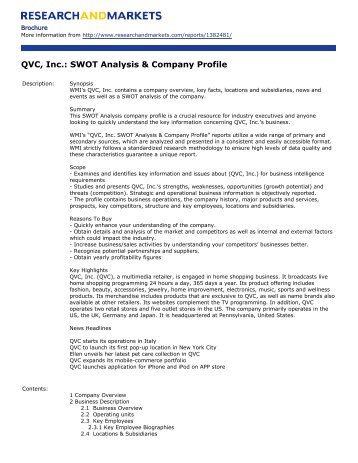 QVC, Inc.: SWOT Analysis & Company Profile - Research and Markets
