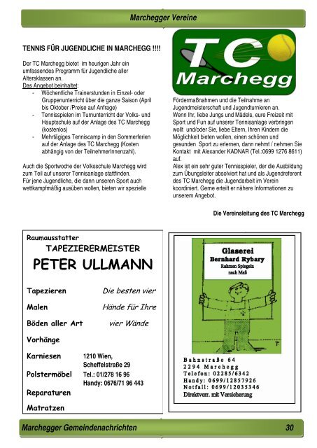 Gemeindezeitung März 2011 (7,15 MB) - Stadtgemeinde Marchegg