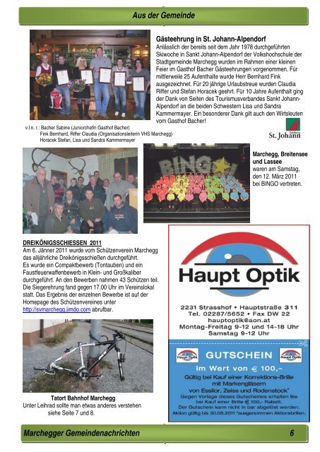 Gemeindezeitung März 2011 (7,15 MB) - Stadtgemeinde Marchegg