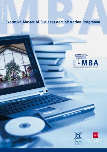 Das Programm - E MBA Mainz