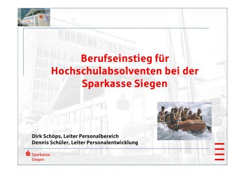 Traineeprogramm Sparkasse Siegen2013