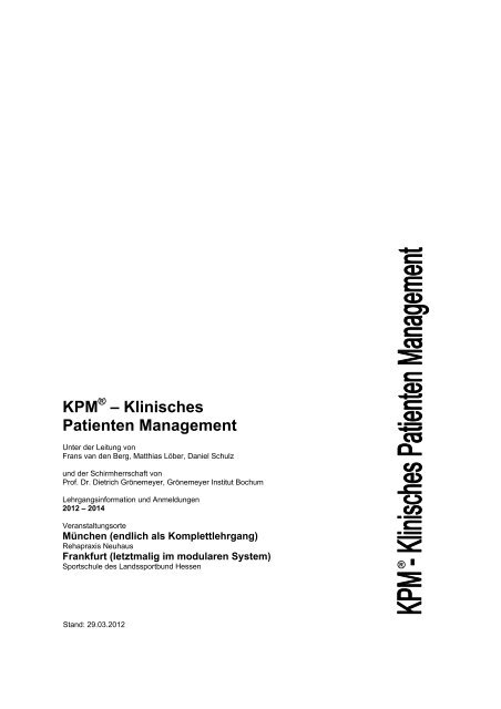 KPM Deckblatt 2012 bis 2014 - SPT-Education