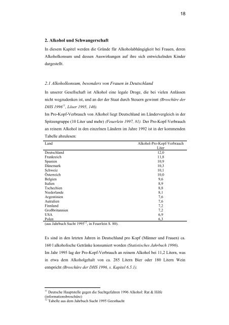 Zum aktuellen Forschungsstand des fötalen Alkoholsyndroms von ...