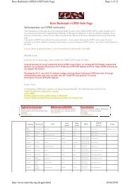 Information on GPRS networks - PAGE D'ACCUEILAccueil