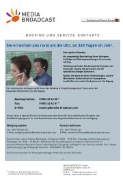 Flyer Service-Kontakte - Media Broadcast