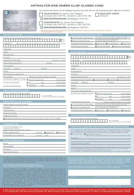 Antrag im PDF-Format - Diners Club