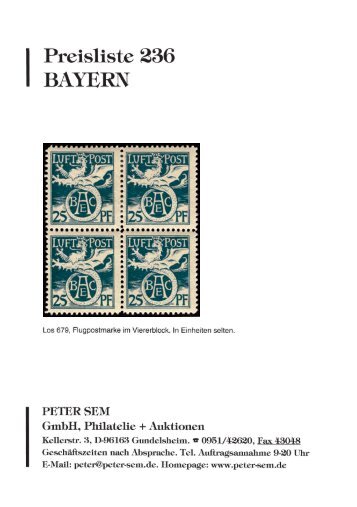 Auktionsheft 236_NEU.indd - Peter Sem, Klassik Philatelie ...