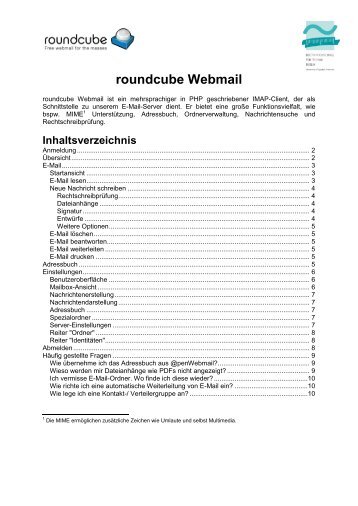 roundcube Webmail - Beuth Hochschule für Technik Berlin