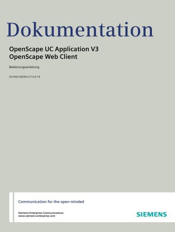 OpenScape Web Client - Siemens Enterprise Communications