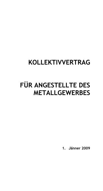 kollektivvertrag für angestellte des metallgewerbes - Wien