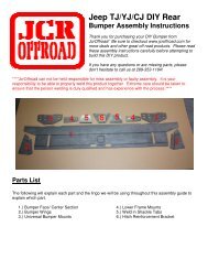 Jeep TJ/YJ/CJ DIY Rear Bumper Assembly Instructions - JCR Offroad