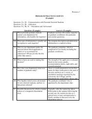 Resource 1 PROGRAM PRACTICES SURVEY (Example) Questions ...