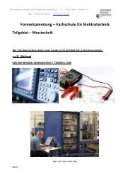 Fachschule für Elektrotechnik Teilgebiet – Messtechnik - Udo Munz