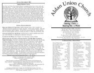 MILITARY PERSON OF THE WEEK - Aldan Union Church