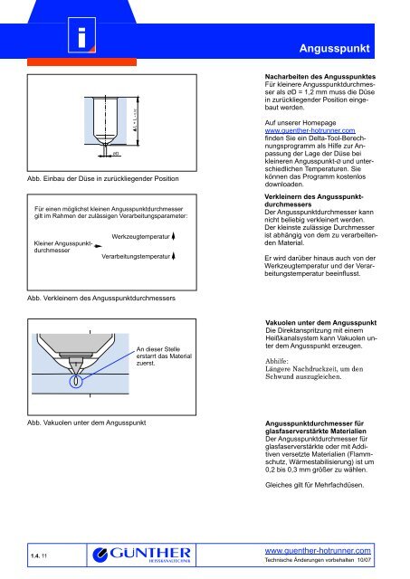 Heißkanalsysteme / Verteiler - Günther Heisskanaltechnik ...