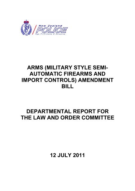 ARMS (MILITARY STYLE SEMI- AUTOMATIC FIREARMS AND ...