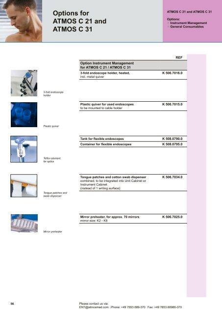 ENT Options for ATMOS C 21 and ATMOS C 31 - Entomed AB