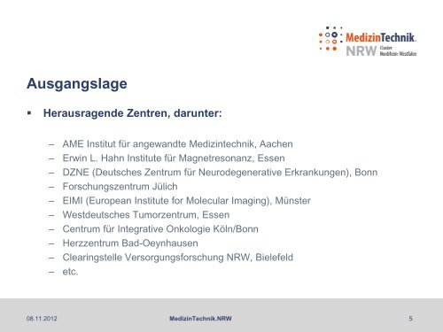 MedizinTechnik NRW - Medical Cluster