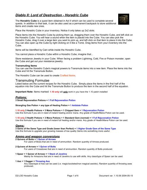 diablo 2 resurrected cube recipes diablo 2 resurrected cube recipes
