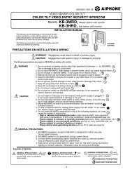 KB-3MRD Instructions - Aiphone