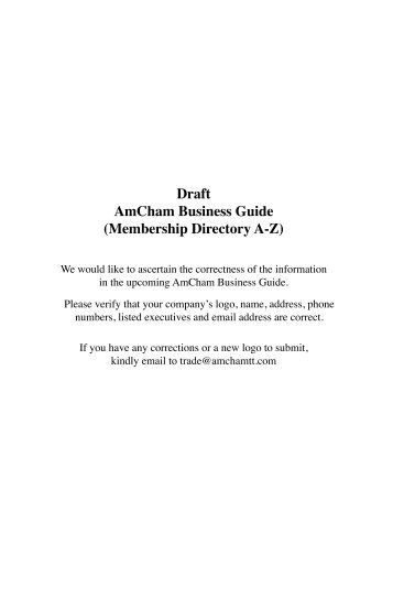 Draft AmCham Business Guide - The American Chamber of ...