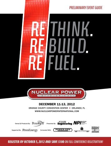 PREliMinARY EVEnt GuidE - NUCLEAR POWER International