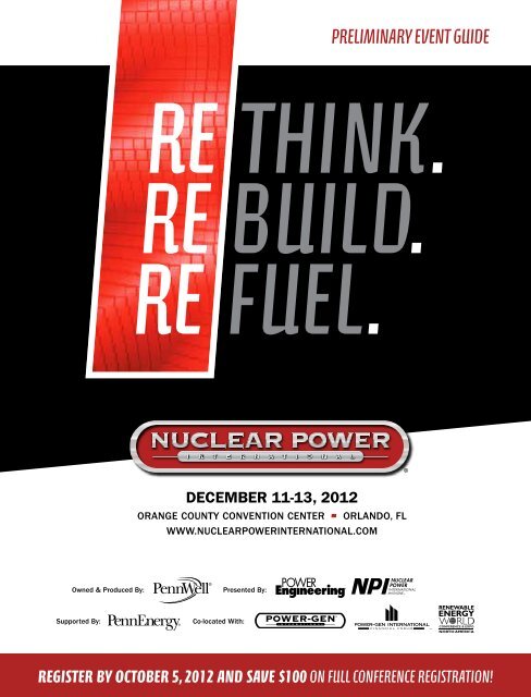 PREliMinARY EVEnt GuidE - NUCLEAR POWER International