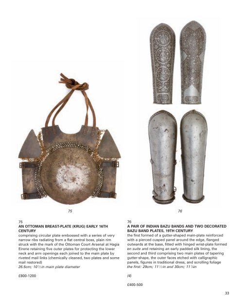 antique arms, armour & militaria - Thomas Del Mar