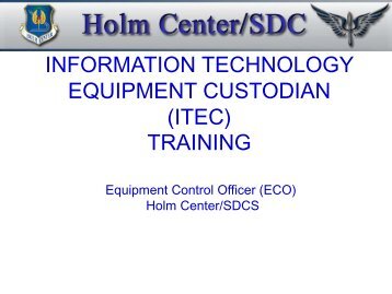 Information Technology Equipment Custodian (ITEC)