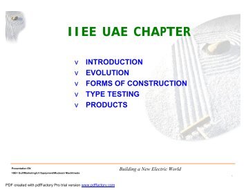 switchboard seminar - IIEE - UAE