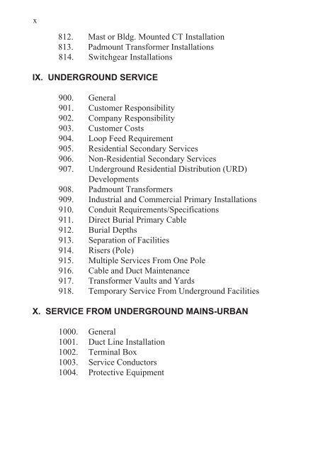 HANDBOOK REQUIREMENTS - Central Maine Power Company