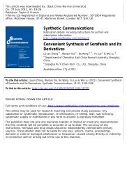 Convenient Synthesis of Sorafenib and Its Derivatives