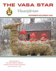 Deadlines for The Vasa Star - the Vasa Order of America.