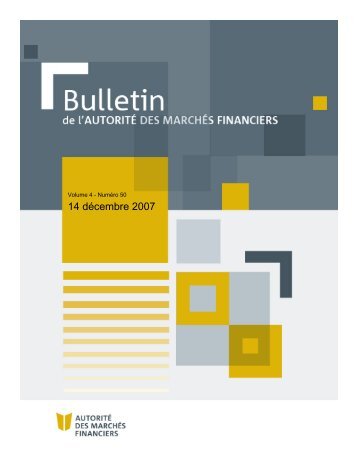 Version complète du bulletin - Autorité des marchés financiers