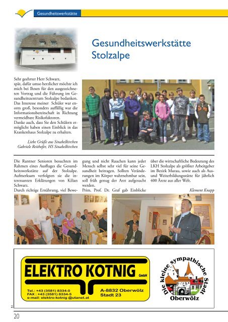 in Laßnitz! - LKH Stolzalpe