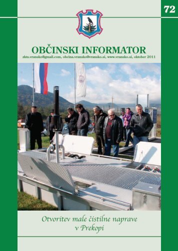 Občinski informator št. 72 (28. 10. 2011) - Občina Vransko