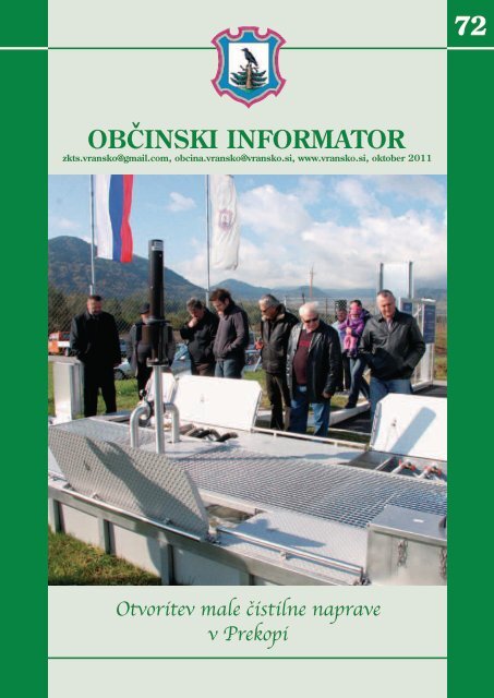 Občinski informator št. 72 (28. 10. 2011) - Občina Vransko