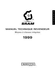 MANUEL TECHNIQUE REVENDEUR - Sram