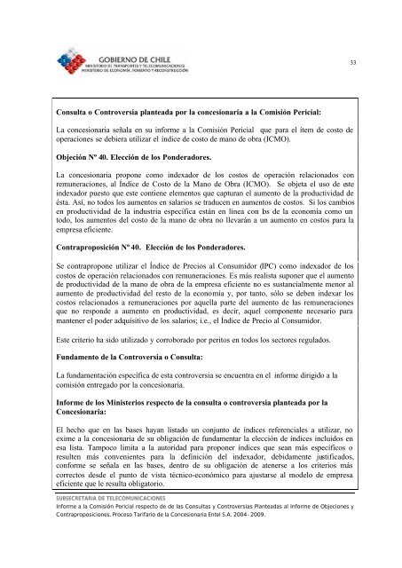 informe de respuesta a la comisión pericial de la concesionaria ...