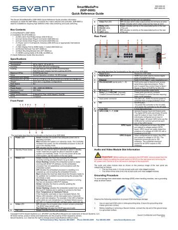 SSP-0600 - Savant Dealer Portal