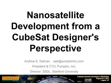 Nanosatellite Development from a CubeSat Designer's Perspective