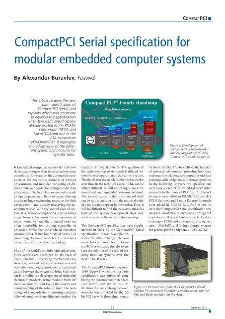 CompactPCI Serial specification for modular embedded computer ...