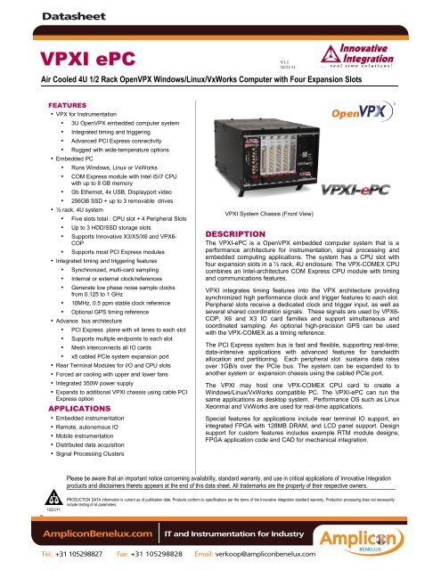 VPXI-ePC Block Diagram - Amplicon Benelux
