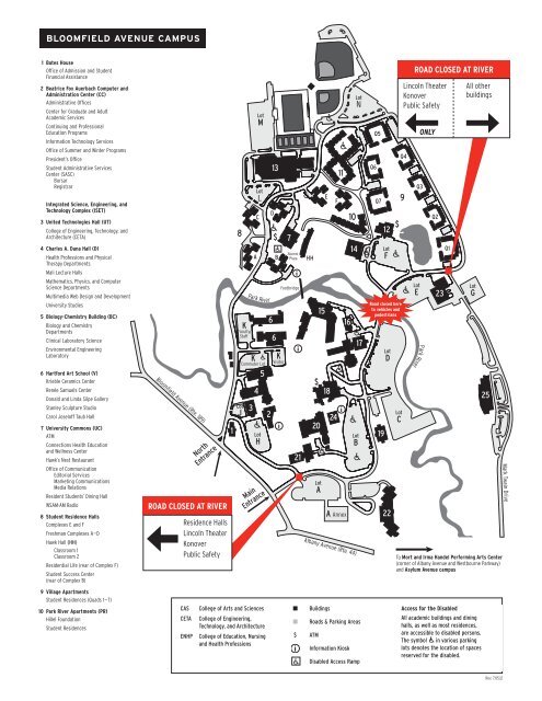 Shaw University Campus Map Campus Map - University Of Hartford