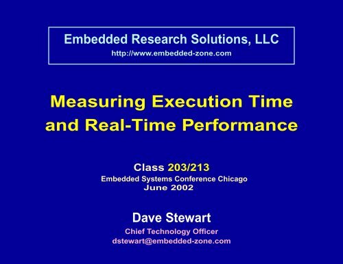 Measuring Execution Time and Real-Time Performance - MESL